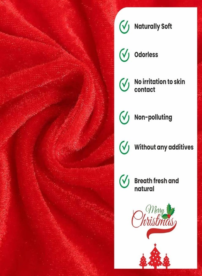 كاكو فانسي دريسيس زي تنكري لشخصية بابا نويل من كاكو، مصنوع من قماش مخملي، للبنات، مع قبعة وحزام وحقيبة - أحمر وأبيض، مقاس 3-4 سنوات - Image 3